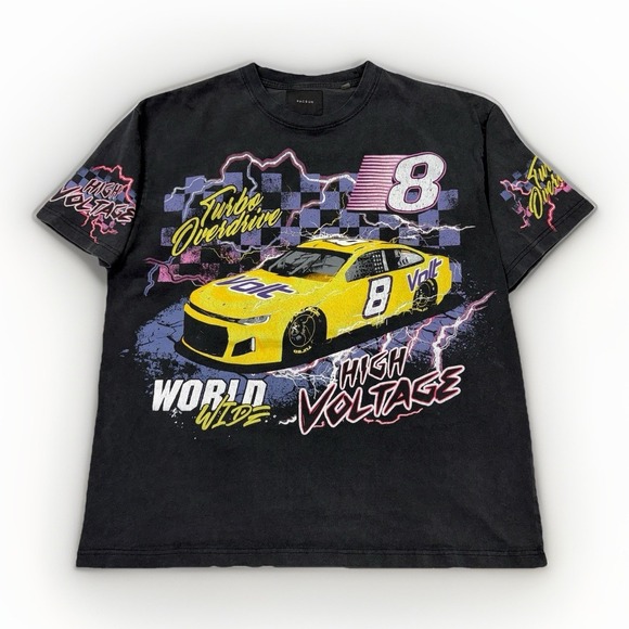 PacSun Other - PacSun Racing Graphic T Shirt Sz XL Volt #8 High Voltage Turbo Overdrive NASCAR